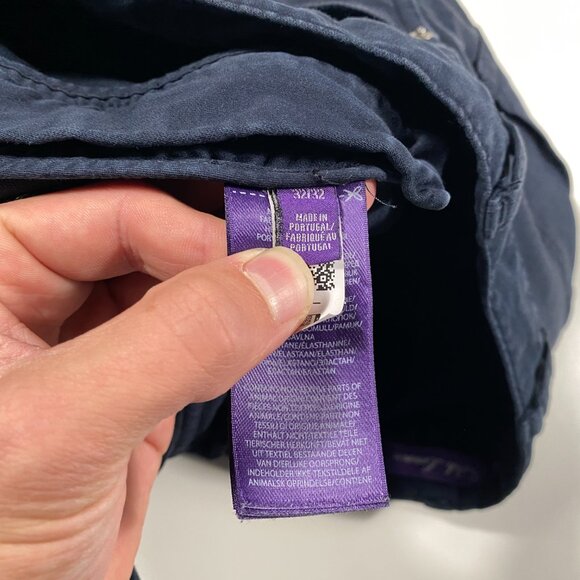 Ralph Lauren Purple Label Classic Slim Fit Stretch Chino Pants Navy mens 32x27.5 - Picture 6 of 12